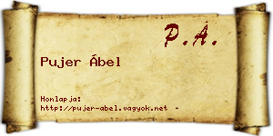 Pujer Ábel névjegykártya